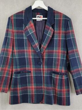 Paul Harris Vintage Plaid Blazer